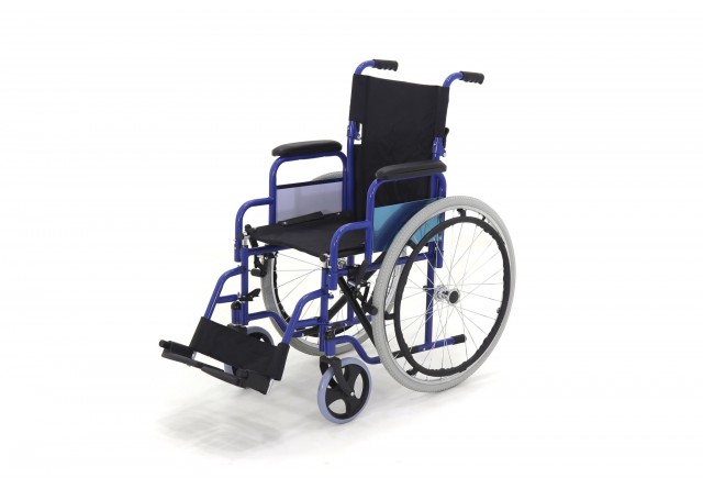 Кресло-коляска механическая Med-Mos FS909 (41 см) СТАЛЬ