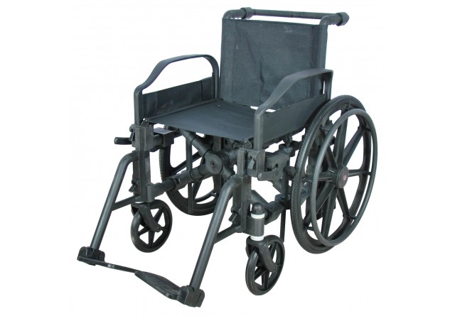 Кресло-коляска механическая Med-Mos FS902C (46см) ПЛАСТИК