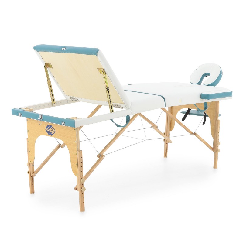 Массажный стол складной деревянный Med-Mos JF-AY01 3-х секционный NEW (светл)