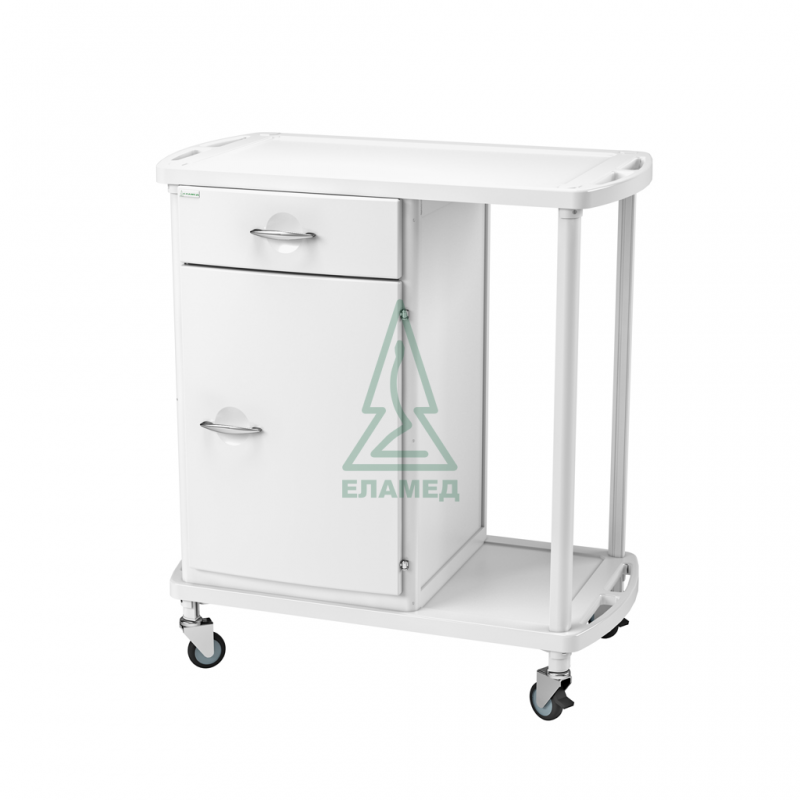 Столик-тележка медицинский полимерный тумбовый СТМП-02 (исп. 1)