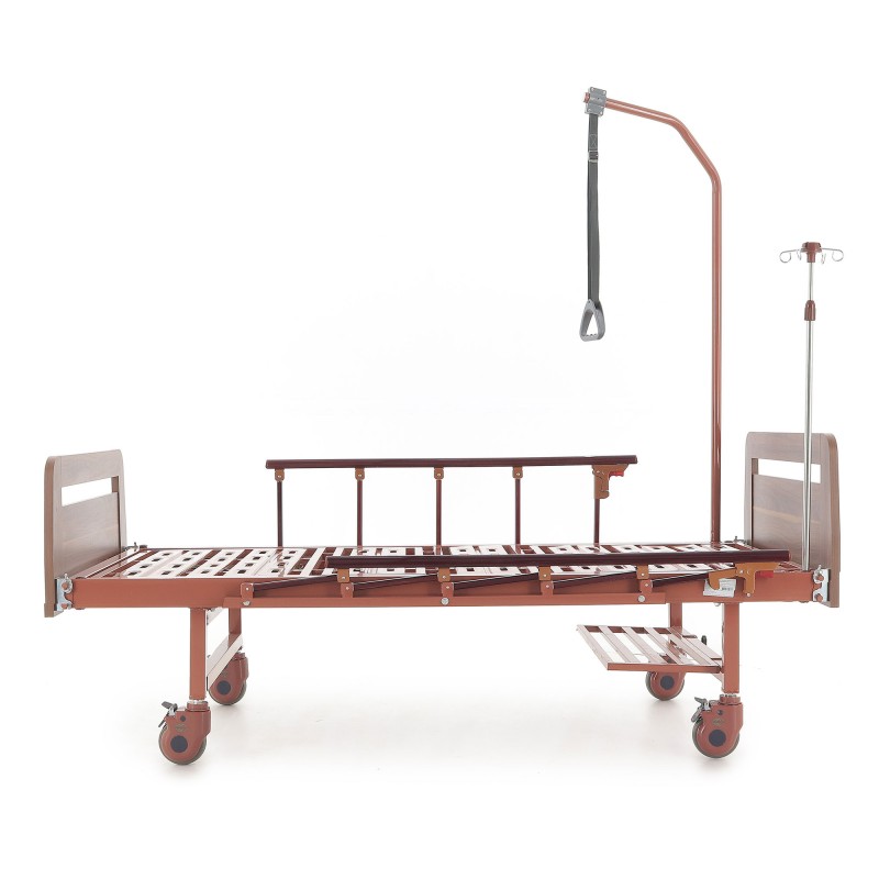 Кровать механическая Med-Mos E-8 (MM-2024Д-00) (2 функц) ЛДСП с полкой