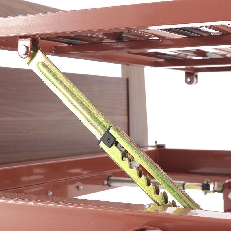 Кровать механическая Med-Mos E-8 (MM-2024Д-00) (2 функц) ЛДСП с полкой