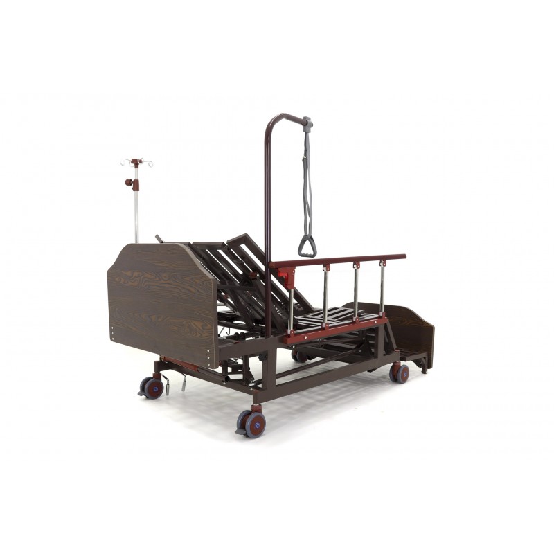 Кровать механическая Med-Mos  E-45A (ММ-5624Н-02) с боковым переворачиванием, туалетным устройством и функцией «кардиокресло»