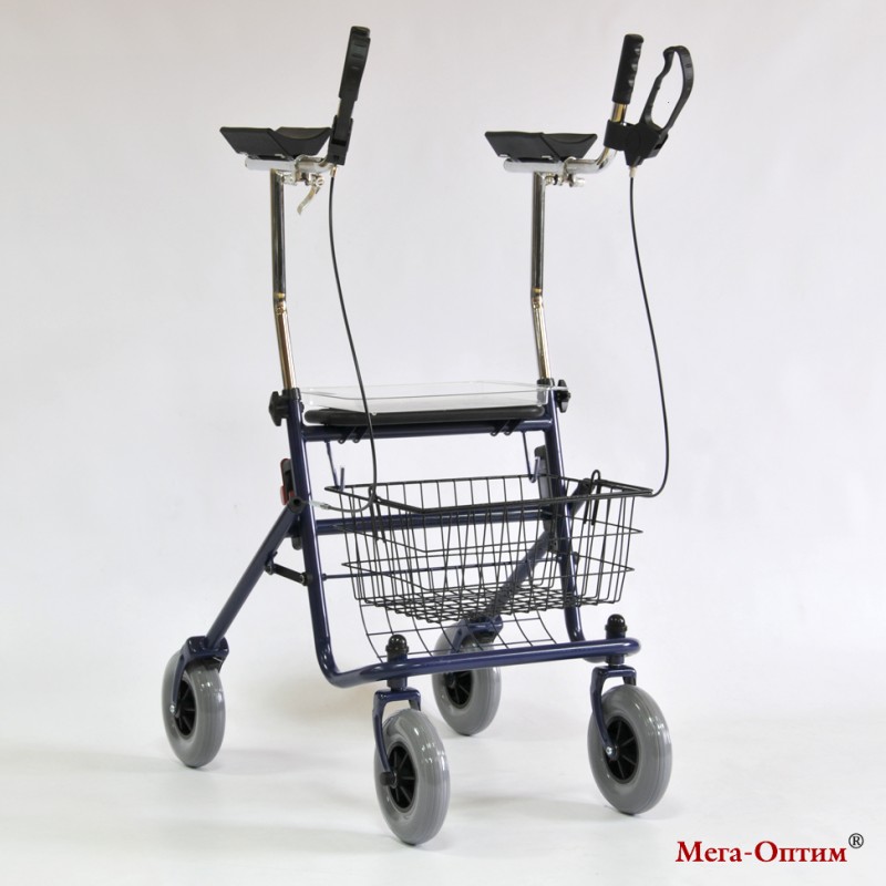 Ходунки регулируемые по высоте на 4-х колесах, подлокотные Мега-Оптим FS965LH Ходунки регулируемые по высоте на 4-х колесах, подлокотные Мега-Оптим FS965LH