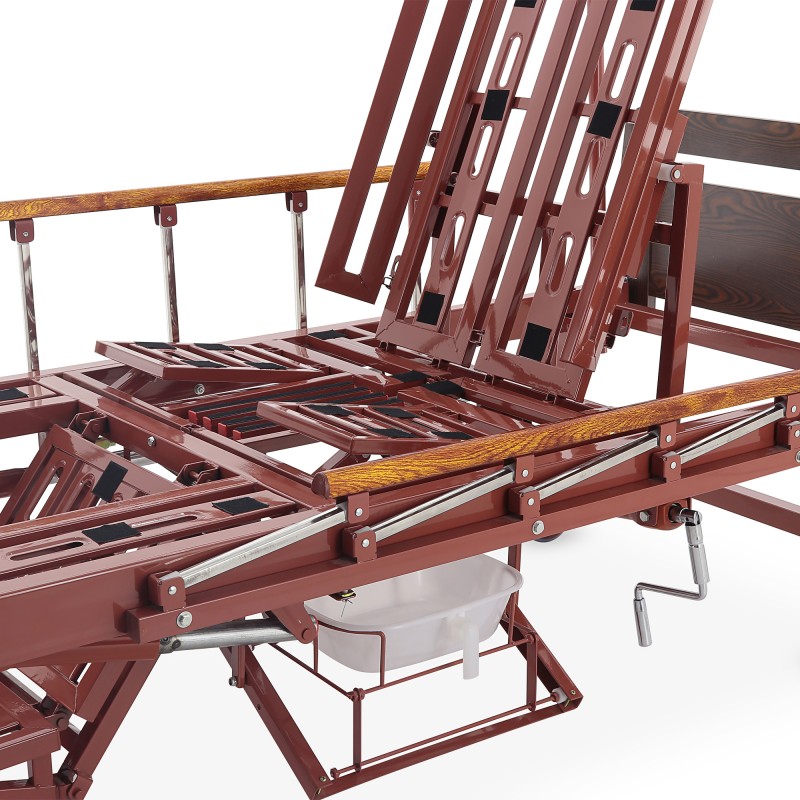 Кровать механическая Med-Mos YG-5 (ММ-5124Д-01) с боковым переворачиванием, туалетным устройством и функцией «кардиокресло»