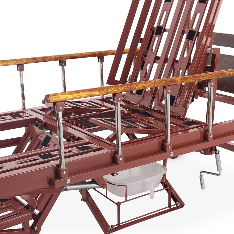 Кровать механическая Med-Mos YG-5 (ММ-5124Д-01) с боковым переворачиванием, туалетным устройством и функцией «кардиокресло»