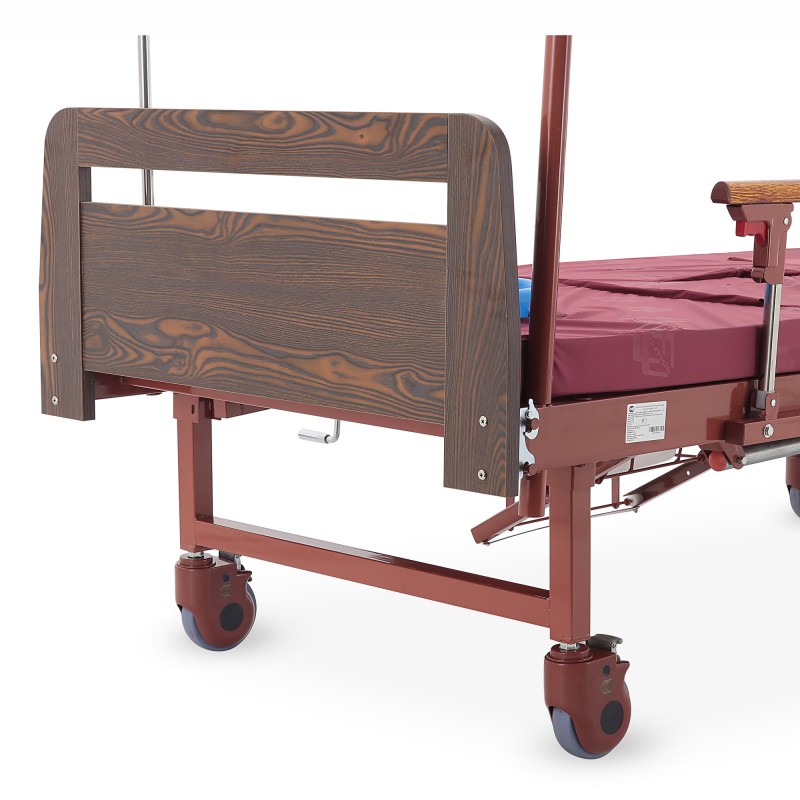 Кровать механическая Med-Mos YG-5 (ММ-5124Д-01) с боковым переворачиванием, туалетным устройством и функцией «кардиокресло»