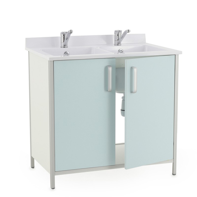 Стол-тумба с двойной мойкой 12-СТМ-2