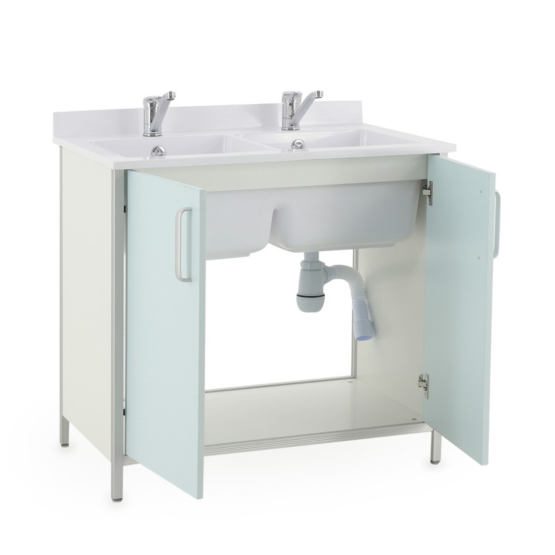 Стол-тумба с двойной мойкой 12-СТМ-2