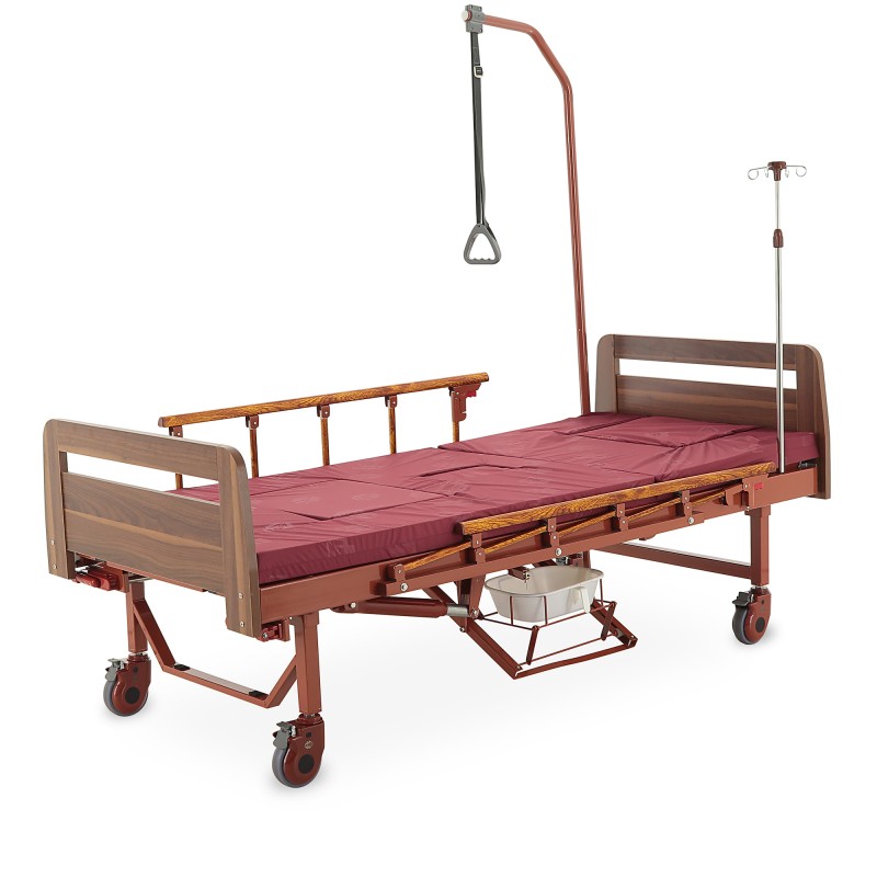 Кровать механическая Med-Mos YG-6 (ММ-2124Д-02)  ЛДСП с туалетным устройством и судном, функцией 