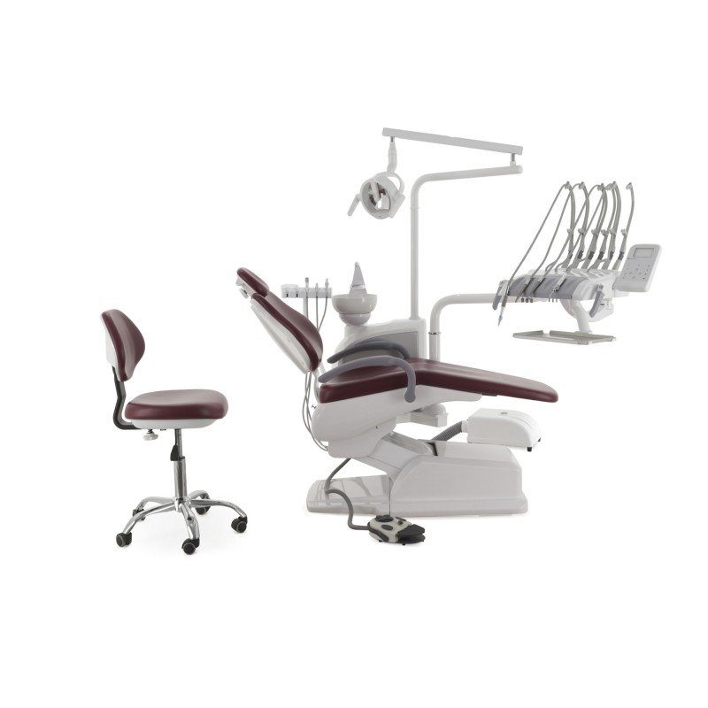 Стоматологическая установка CQ-217 (СО-005М-00) Верхняя подача бордо