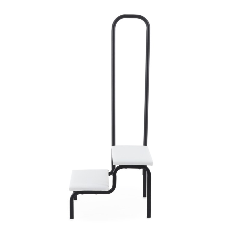 Ступени СТ-5 Belberg Black Edition с черным поручнем для ванной комнаты