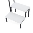 Ступени СТ-5 Belberg Black Edition с черным поручнем для ванной комнаты