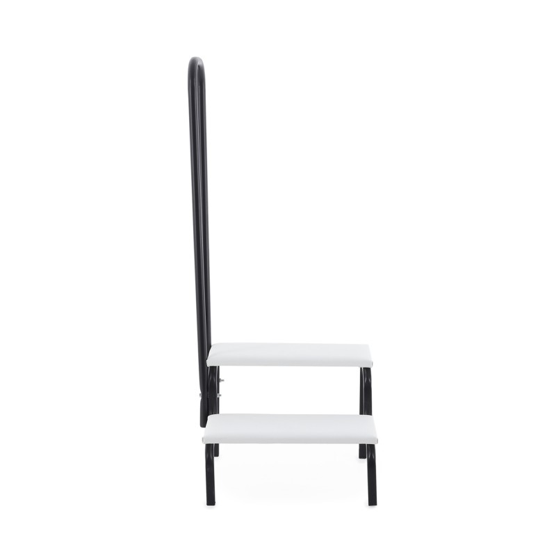 Ступени СТ-5 Belberg Black Edition с черным поручнем для ванной комнаты