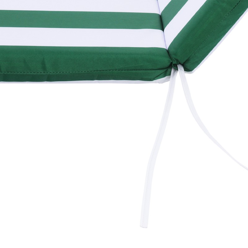 Матрас для шезлонга (Зеленая-Полоса-подголовник)