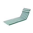 Матрас для шезлонга (Зеленая-Полоса-подголовник)