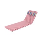 Матрас для шезлонга (Red-Stripe-подголовник)