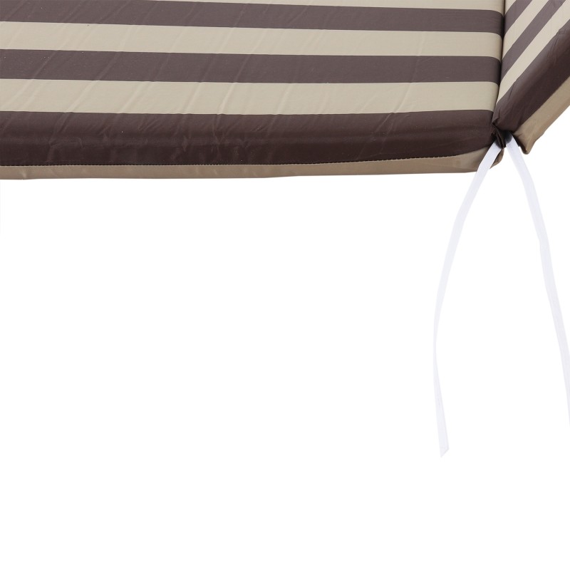 Матрас для шезлонга (Коричневая-Полоса-подголовник)