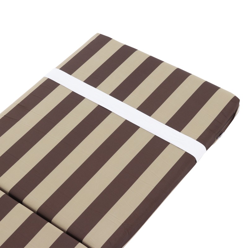 Матрас для шезлонга (Коричневая-Полоса-подголовник)