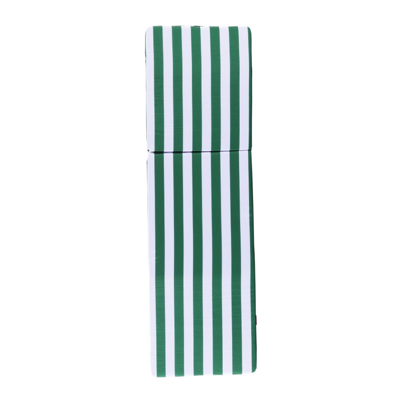 Матрас для шезлонга (зелено-белая- полоса)