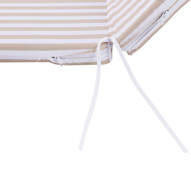 Матрас для шезлонга белая бежевая полоса Beige-Stripe 