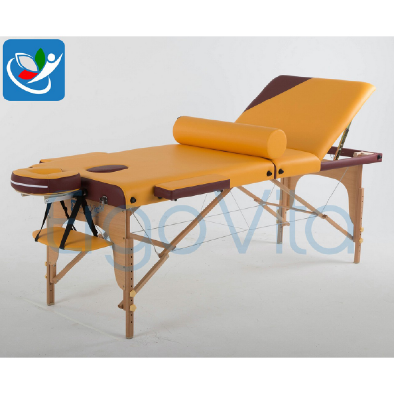 Складной массажный стол ErgoVita Master Comfort Plus (оранжевый+бордовый)