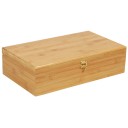 Набор массажных камней из базальта в коробке из бамбука (45 шт.) НК-2Б