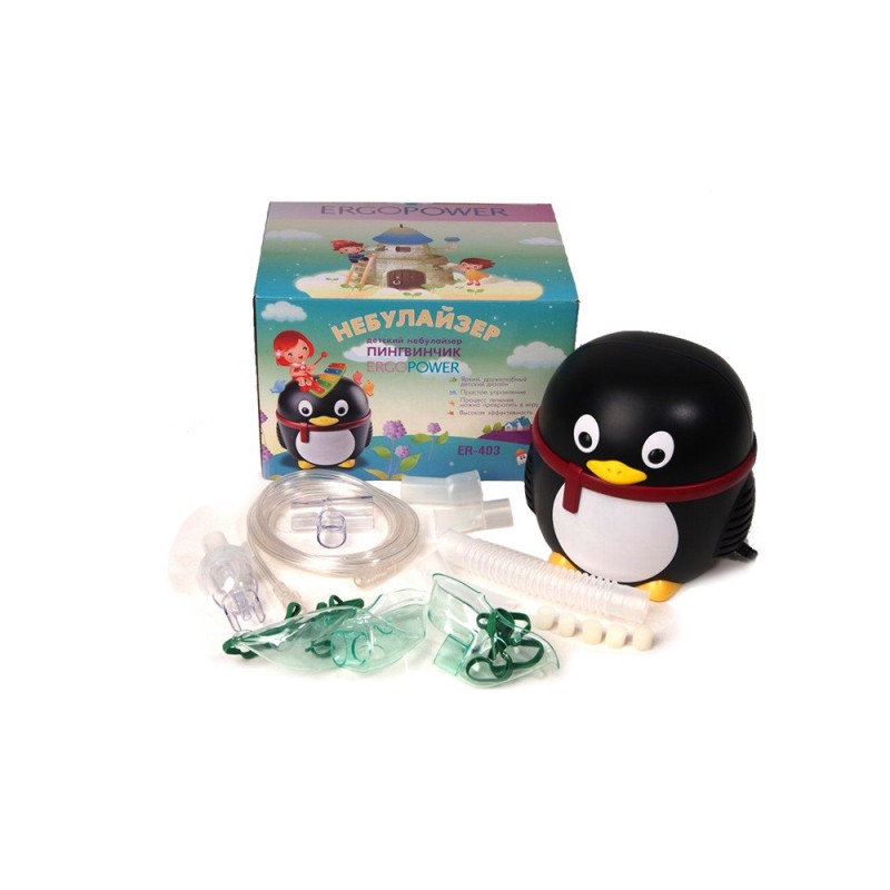 Ингалятор компрессорный Ergopower (небулайзер) ER-403 Пингвин Ингалятор компрессорный Ergopower (небулайзер) ER-403 Пингвин