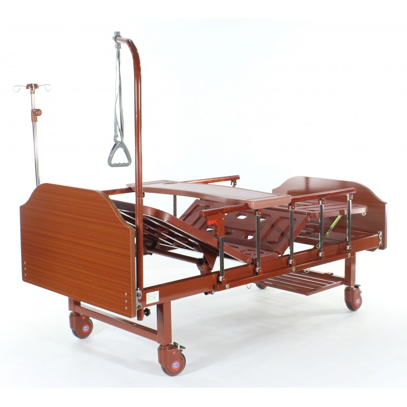 Кровать механическая Med-Mos E-8 (MM-2024Н-02) (2 функции) ЛДСП с полкой