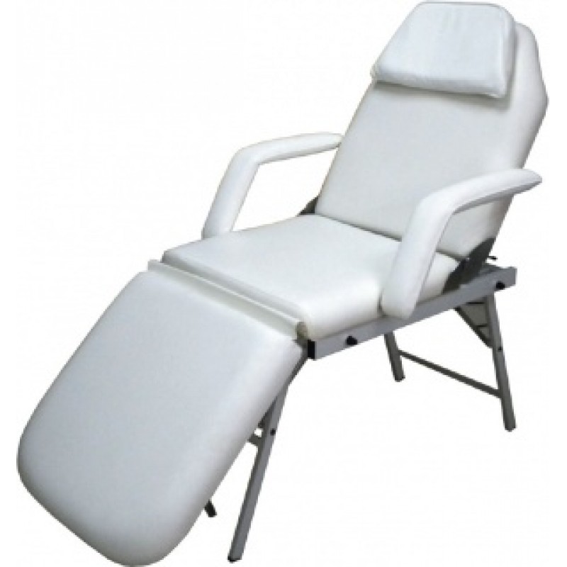 Косметологическое кресло кушетка складная цвет белый TMprofi MK09