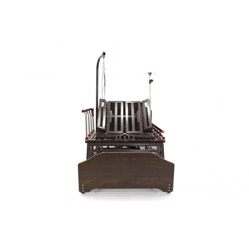 Кровать механическая Med-Mos E-45A  (ММ-5124Н-10) с боковым переворачиванием, туалетным устройством  и функцией «кардиокресло»