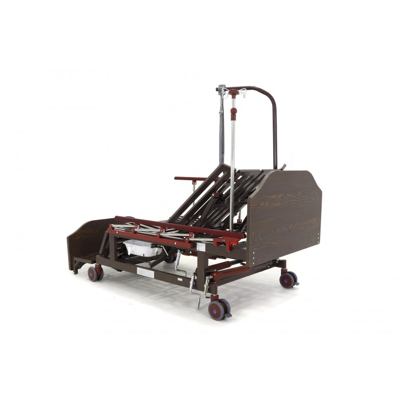 Кровать механическая Med-Mos  E-45A  (ММ-5124-01) с боковым переворачиванием, туалетным устройством и функцией