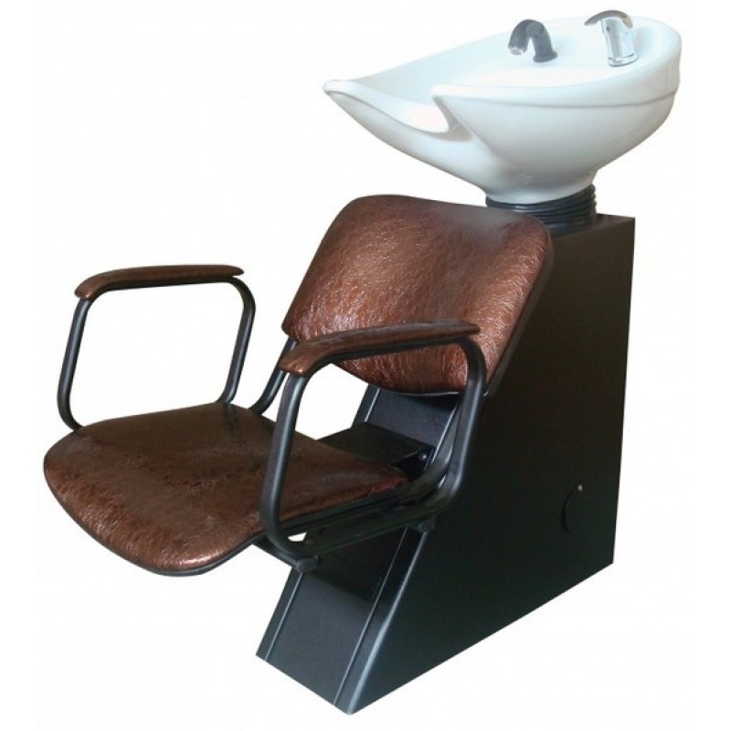 Парикмахерская мойка Елена с креслом Контакт (раковина средняя) Парикмахерская мойка Елена с креслом Контакт (раковина средняя)