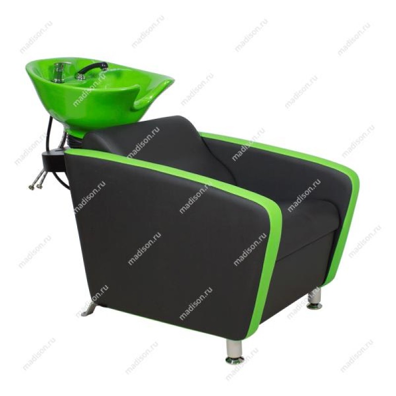 Парикмахерская мойка МД-123 с зеленой раковиной без регулировки ножной части