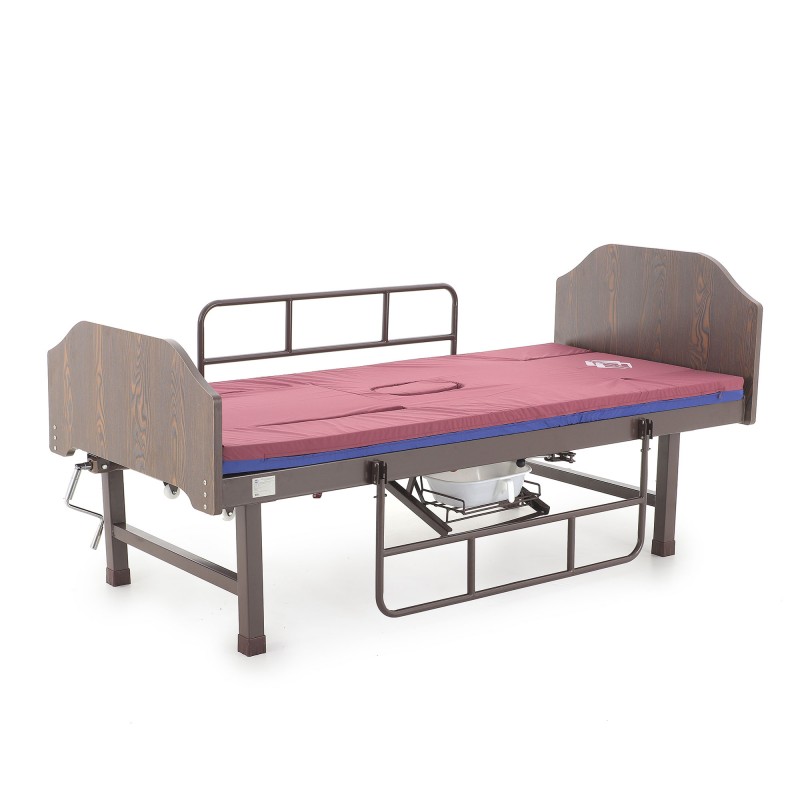 Кровать механическая Med-Mos E-49 (MM-2120Н-00)  с туалетным устройством и функцией «кардиокресло»