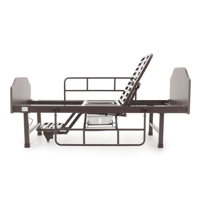 Кровать механическая Med-Mos E-49 (MM-2120Н-00)  с туалетным устройством и функцией «кардиокресло»