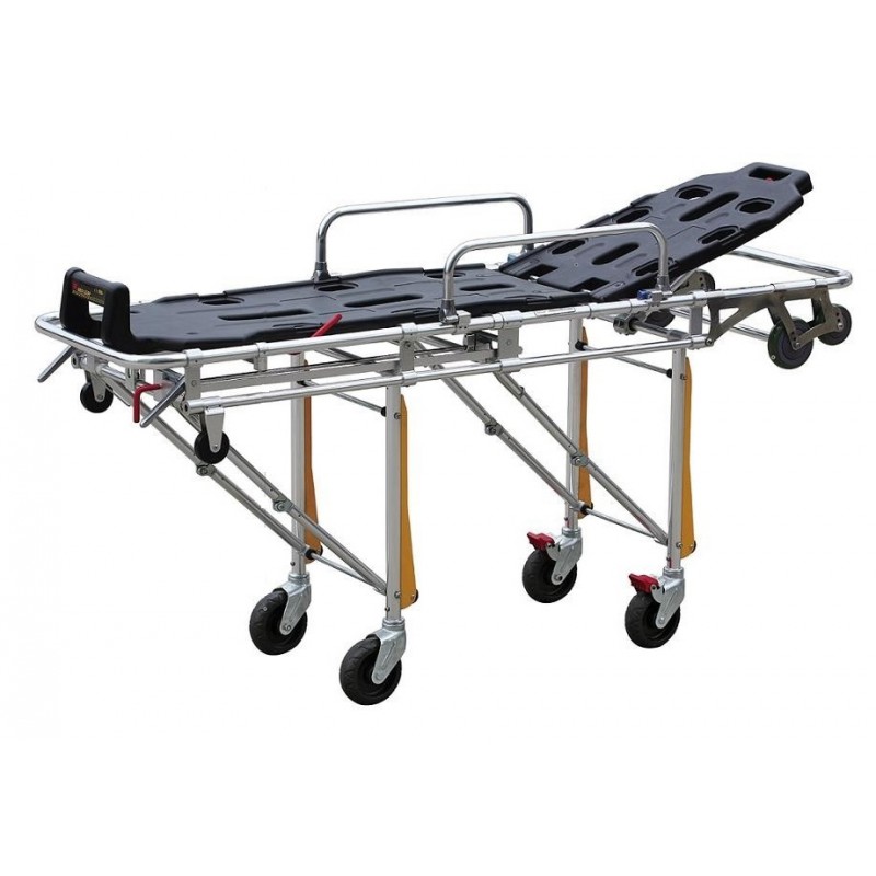 YDC-3A Med-Mos Тележка-каталка два уровня (нержавеющая сталь) для автомобилей скорой помощи