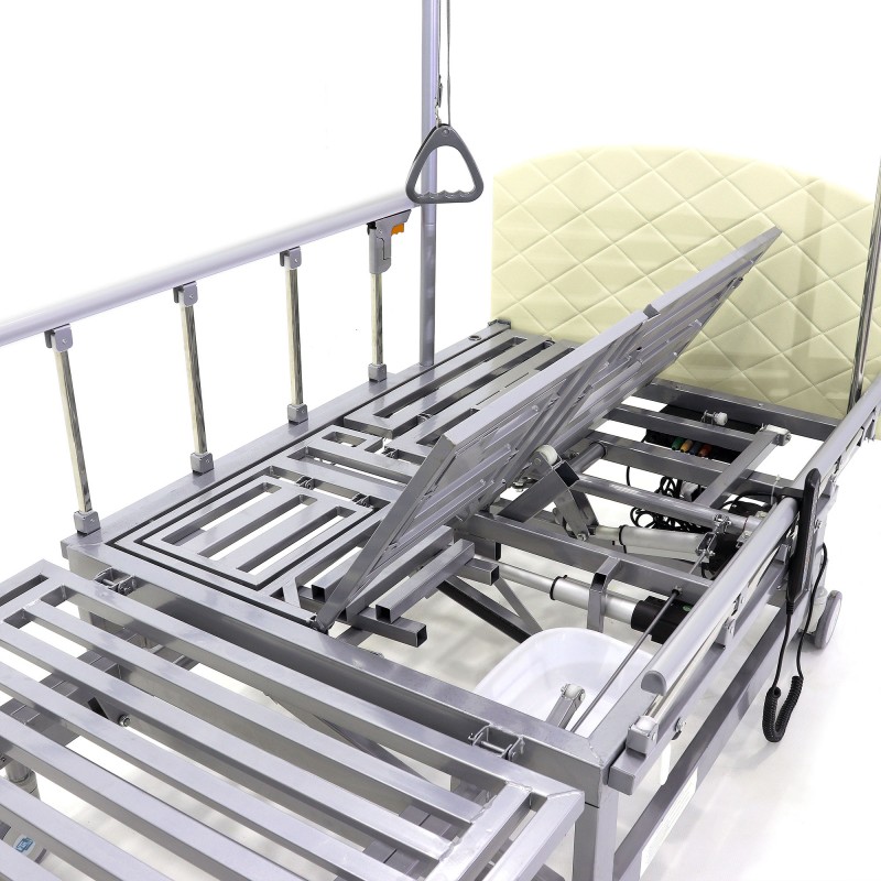 Кровать электрическая Med-Mos DB-11А (МЕ-5228Н-00) белый стандарт с боковым переворачиванием, туалетным устройством и функцией «кардиокресло»