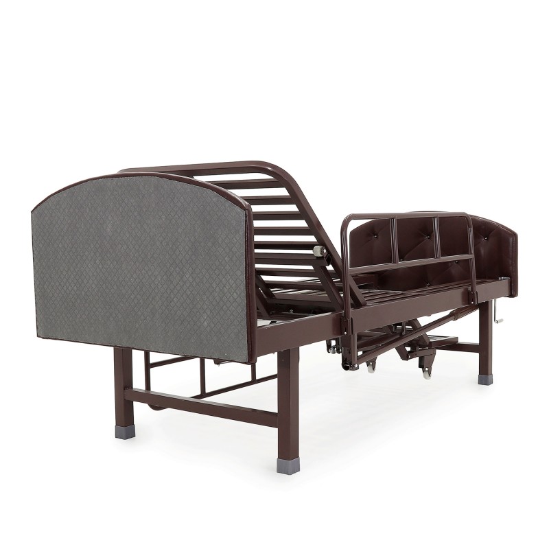 Кровать механическая Med-Mos E-49 (MM-2120Н-10) темный стандарт