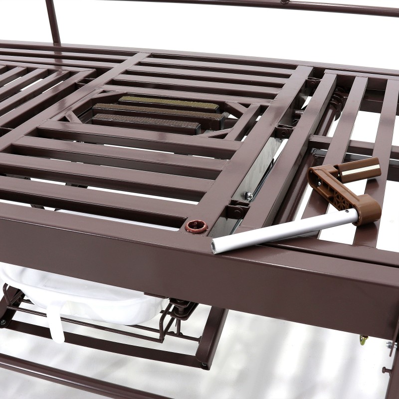 Кровать механическая Med-Mos E-49 (MM-2120Н-10) темный стандарт