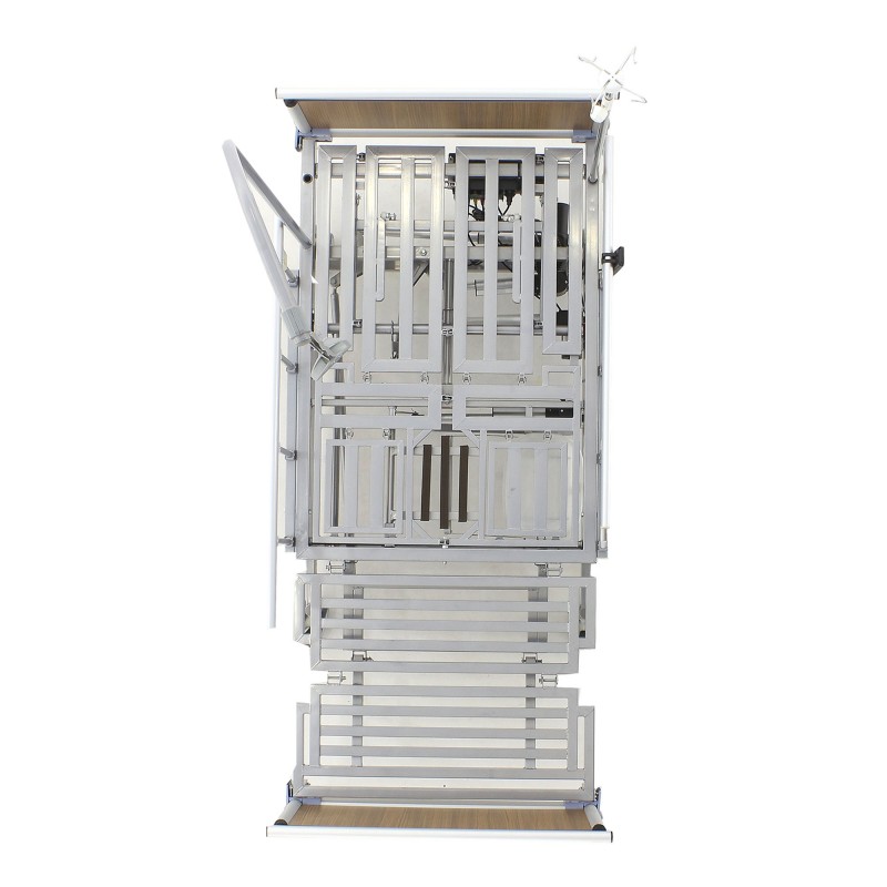 Кровать электрическая Med-Mos DB-11А (МЕ-5248Н-01) Алюм. с боковым переворачиванием, туалетным устройством и функцией «кардиокресло»