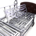 Кровать электрическая Med-Mos DB-11А (МЕ-5228Н-00)  темный премиум с боковым переворачиванием, туалетным устройством и функцией «кардиокресло»