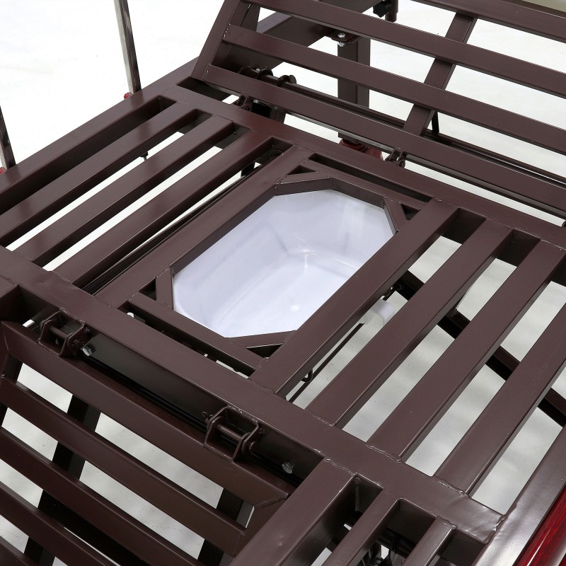 Кровать механическая Med-Mos YG-6 (MM-2124Н-11) ,белый премиум с туалетным устройством и функцией «кардиокресло»