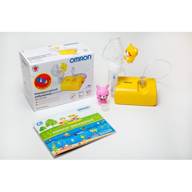 Ингалятор компрессорный (небулайзер) Omron NE-C24 Kids (NE-C801S-KDRU ...