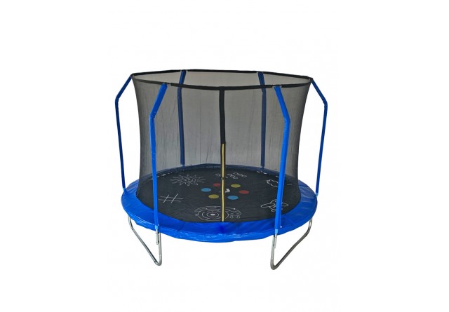 Батут 6FT 1,83м SportElite GAME фиберглас с принтом, защитной сеткой внутрь FR-50-6FT