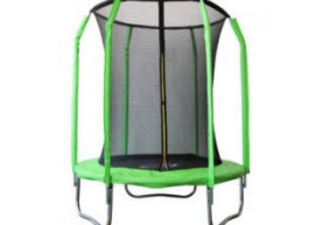 Батут SportElite 1,37м GB30101-4.5FT с защитной сеткой внутрь, салатовый