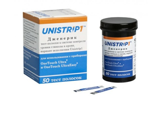 Тест-Полоски Диаконт UNISTRIP 1 (Аналог тест-полосок OneTouch Ultra)