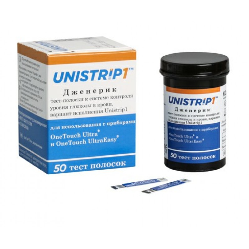 Тест-Полоски Диаконт UNISTRIP 1 (Аналог тест-полосок OneTouch Ultra)