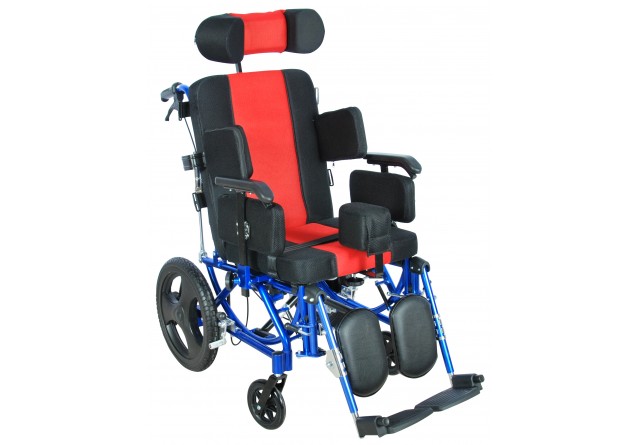 Кресло-коляска механическая Med-Mos FS218LQ (MK-005/41) АЛЮМИНИЙ